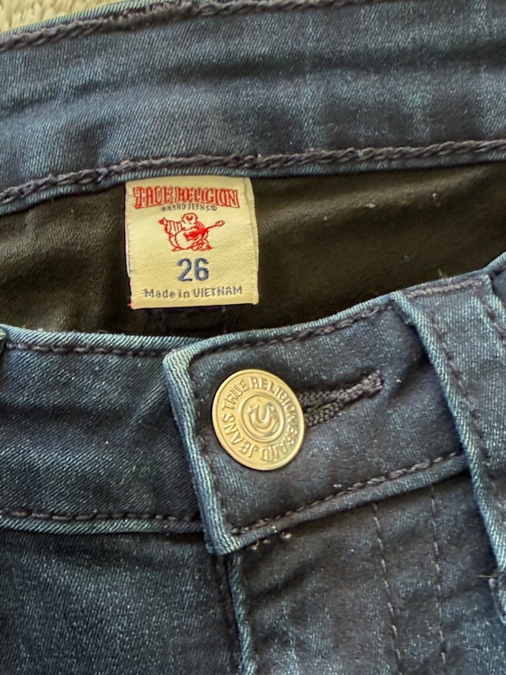 True Religion Women's Dark Indigo Skinny Jeans - Picture 2 of 4
